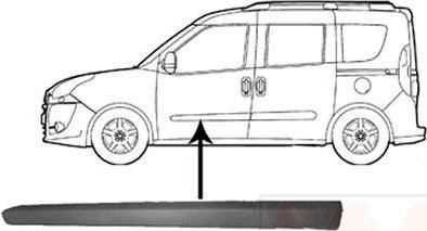 Van Wezel 1638423 облицовка / защитная накладка, дверь на FIAT DOBLO c бортовой платформой/ходовая часть (263)