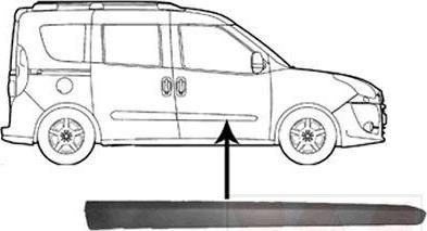 Van Wezel 1638424 облицовка / защитная накладка, дверь на FIAT DOBLO c бортовой платформой/ходовая часть (263)