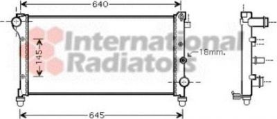 Van Wezel 17002295 радиатор, охлаждение двигателя на FIAT PANDA (169)