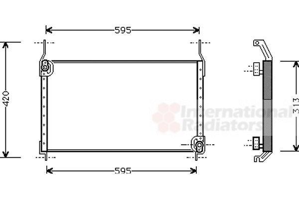 Van Wezel 17005172 конденсатор, кондиционер на FIAT BRAVA (182)