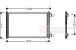 Van Wezel 17005214 конденсатор, кондиционер на FIAT PUNTO (188)