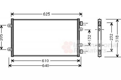 Van Wezel 17005219 конденсатор, кондиционер на FIAT PUNTO (188)
