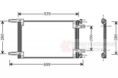 Van Wezel 17005248 конденсатор, кондиционер на FIAT DOBLO Cargo (223)