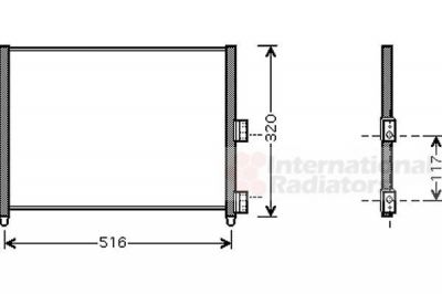 Van Wezel 17005303 конденсатор, кондиционер на FIAT IDEA (350_)