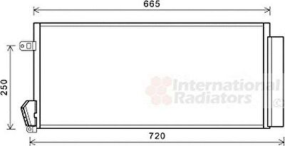 Van Wezel 17005396 конденсатор, кондиционер на OPEL COMBO Tour (X12)