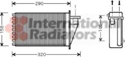 Van Wezel 17006266 теплообменник, отопление салона на FIAT MAREA Weekend (185)