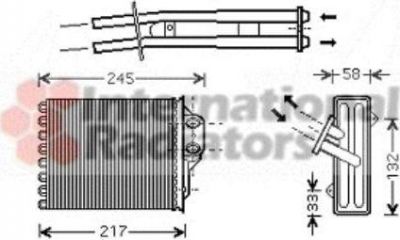 Van Wezel 17006304 теплообменник, отопление салона на FIAT PANDA (169)