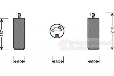 Van Wezel 1700D073 осушитель, кондиционер на FIAT PUNTO (188)