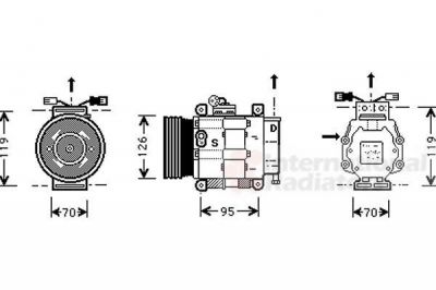 Van Wezel 1700K048 компрессор, кондиционер на FIAT BRAVA (182)