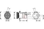 Van Wezel 1700K086 компрессор, кондиционер на FIAT STILO (192)