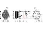 Van Wezel 1700K334 компрессор, кондиционер на FIAT BRAVA (182)
