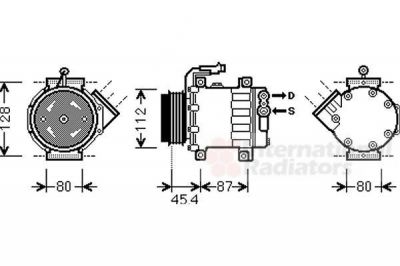 Van Wezel 1700K366 компрессор, кондиционер на FIAT DUCATO c бортовой платформой/ходовая часть (244)