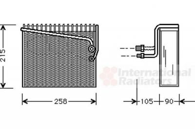 Van Wezel 1700V072 испаритель, кондиционер на FIAT TEMPRA S.W. (159)