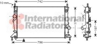 Van Wezel 18002369 радиатор, охлаждение двигателя на FORD FOCUS II седан (DA_)