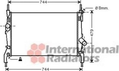 Van Wezel 18002404 радиатор, охлаждение двигателя на FORD TRANSIT c бортовой платформой/ходовая часть