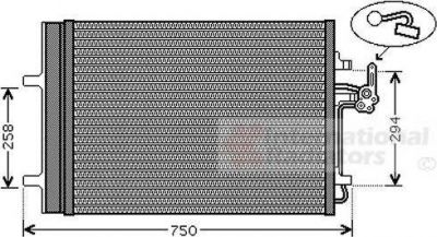 Van Wezel 18005427 конденсатор, кондиционер на FORD MONDEO IV седан (BA7)