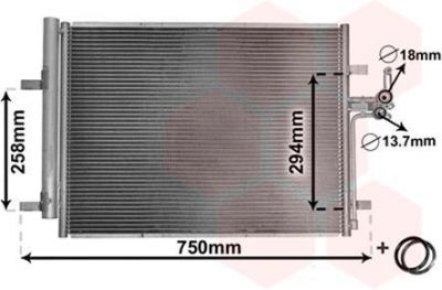 Van Wezel 18005428 конденсатор, кондиционер на FORD MONDEO IV седан (BA7)