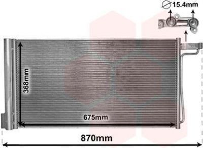 Van Wezel 18005485 конденсатор, кондиционер на FORD C-MAX II (DXA/CB7, DXA/CEU)