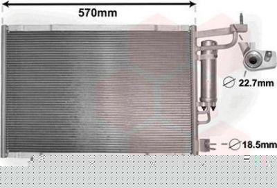 Van Wezel 18005583 конденсатор, кондиционер на FORD FIESTA VI
