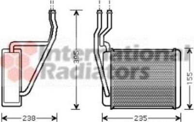 Van Wezel 18006329 теплообменник, отопление салона на FORD FUSION (JU_)