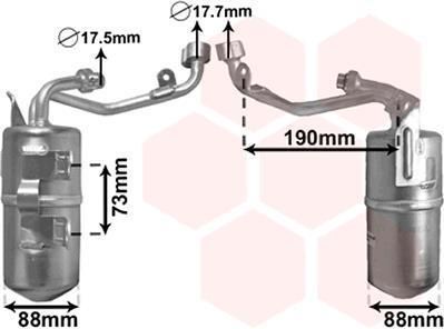 Van Wezel 1800D387 осушитель, кондиционер на FORD FOCUS II седан (DA_)