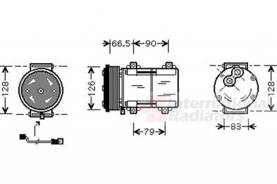 Van Wezel 1800K276 компрессор, кондиционер на FORD ESCORT VII седан (GAL, AFL)