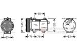 Van Wezel 1800K279 компрессор, кондиционер на FORD MONDEO I (GBP)