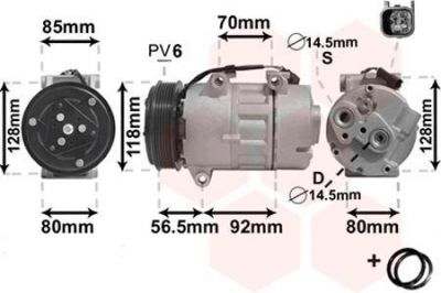 Van Wezel 1800K394 компрессор, кондиционер на FORD KUGA I