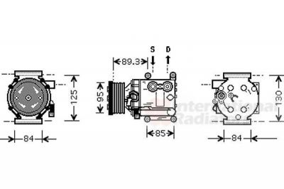 Van Wezel 1800K402 компрессор, кондиционер на FORD FIESTA IV (JA_, JB_)