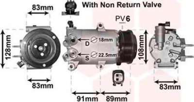 Van Wezel 1800K588 компрессор, кондиционер на FORD KUGA II (DM2)