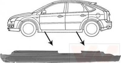 Van Wezel 1863103 накладка порога на FORD FOCUS II седан (DA_)