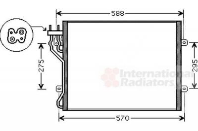 Van Wezel 21005035 конденсатор, кондиционер на JEEP CHEROKEE (XJ)