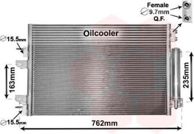 Van Wezel 21005060 конденсатор, кондиционер на JEEP PATRIOT (MK74)