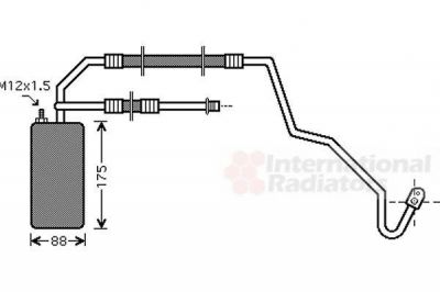 Van Wezel 2100D041 осушитель, кондиционер на JEEP GRAND CHEROKEE I (ZJ)