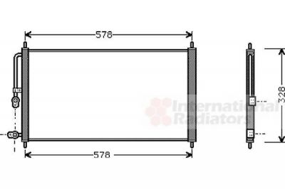 Van Wezel 25005083 конденсатор, кондиционер на HONDA PRELUDE IV (BB)