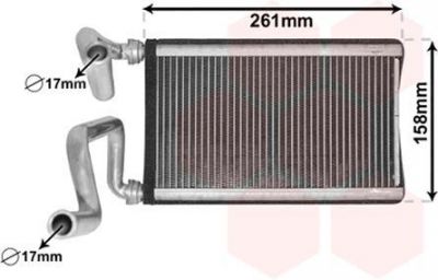 Van Wezel 25006294 теплообменник, отопление салона на HONDA CR-V III (RE)