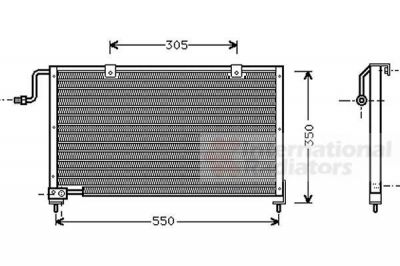 Van Wezel 27005106 конденсатор, кондиционер на MAZDA 626 III (GD)