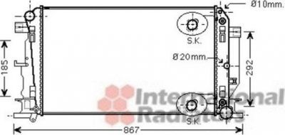 Van Wezel 30002403 радиатор, охлаждение двигателя на MERCEDES-BENZ SPRINTER 5-t c бортовой платформой/ходовая часть (906)