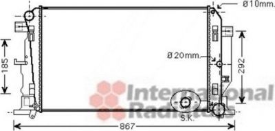 Van Wezel 30002446 радиатор, охлаждение двигателя на MERCEDES-BENZ SPRINTER 5-t c бортовой платформой/ходовая часть (906)