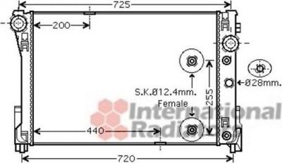 Van Wezel 30002452 радиатор, охлаждение двигателя на MERCEDES-BENZ C-CLASS (W204)