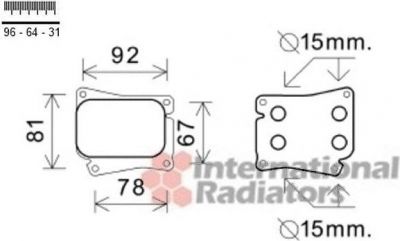 Van Wezel 30003559 масляный радиатор, двигательное масло на MERCEDES-BENZ SPRINTER 5-t c бортовой платформой/ходовая часть (906)