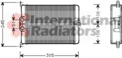 Van Wezel 30006239 теплообменник, отопление салона на MERCEDES-BENZ S-CLASS (W140)