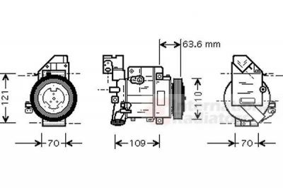 Van Wezel 3000K425 компрессор, кондиционер на MERCEDES-BENZ A-CLASS (W168)