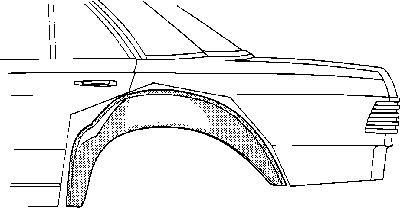 Van Wezel 3010348 колесная ниша на MERCEDES-BENZ седан (W123)