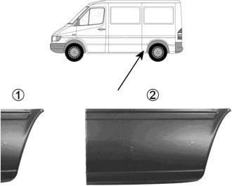 Van Wezel 3075140 боковина на VW LT 28-46 II фургон (2DA, 2DD, 2DH)