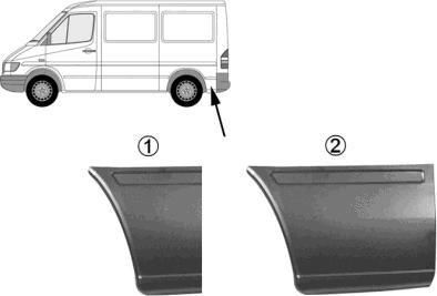 Van Wezel 3075143 боковина на VW LT 28-46 II фургон (2DA, 2DD, 2DH)