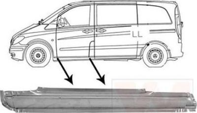 Van Wezel 3080101 накладка порога на MERCEDES-BENZ VIANO (W639)