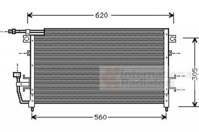 Van Wezel 32005096 конденсатор, кондиционер на MITSUBISHI LANCER IV (C6_A, C7_A)