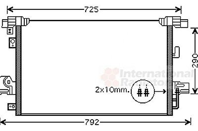 Van Wezel 32005210 конденсатор, кондиционер на MITSUBISHI ASX (GA_W_)