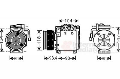 Van Wezel 3200K212 компрессор, кондиционер на MITSUBISHI CARISMA (DA_)